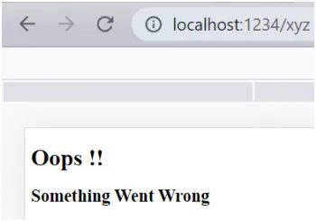 Error page